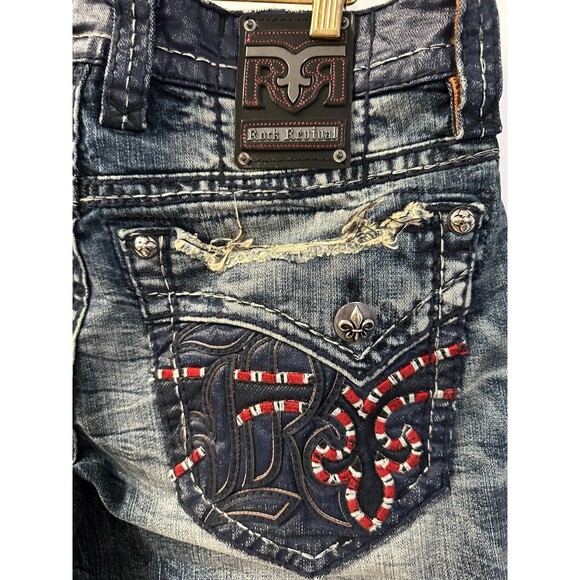 NWOT ROCK REVIVAL MEN'S SHORTS JEAN SHORTS 32  KOFI - Picture 12 of 15